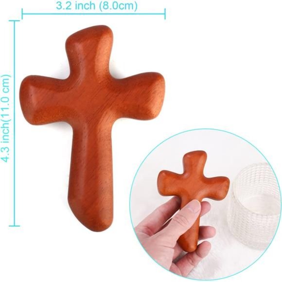 Wooden Wall Cross Home Decor, Holy Wall Hanging Cross, 15.4 inch for Home Décor - Picture 2 of 7